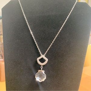 Authentic Swarovski Seashell Shell Crystal Pendant With Silver Necklace